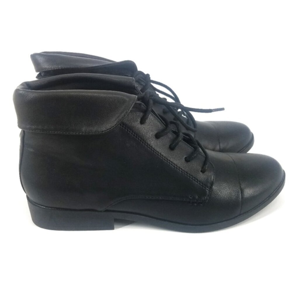 NWOB Gloria Vanderbilt Women's Claudette Ankle Boot Dark Academia Black Gothic 9 - Picture 2 of 6